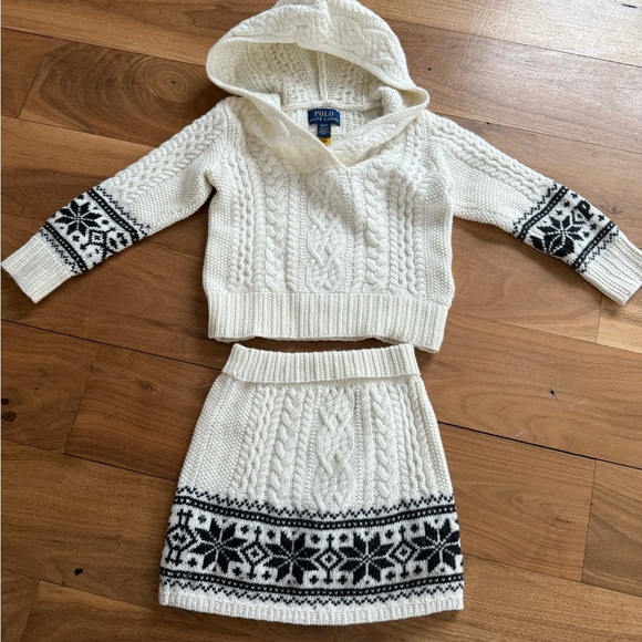 Ralph Lauren Cream and Black Knit Set